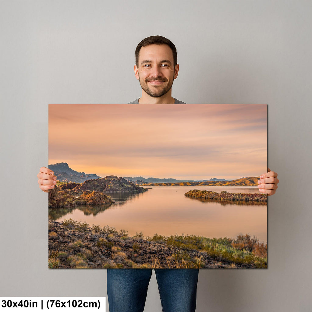 Colorado River Sunset Near Parker Arizona Photography Print, Southwest River Wall Art