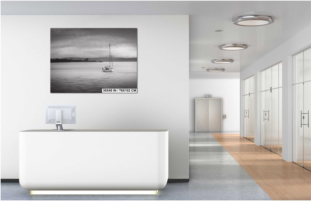 Seattle Sailboat Print: Shilshole Bay Marina, Puget Sound Coastal Decor