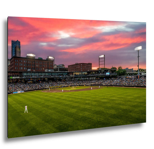 St. Paul Saints Baseball Stadium at Sunset, St. Paul Minnesota Photography Print