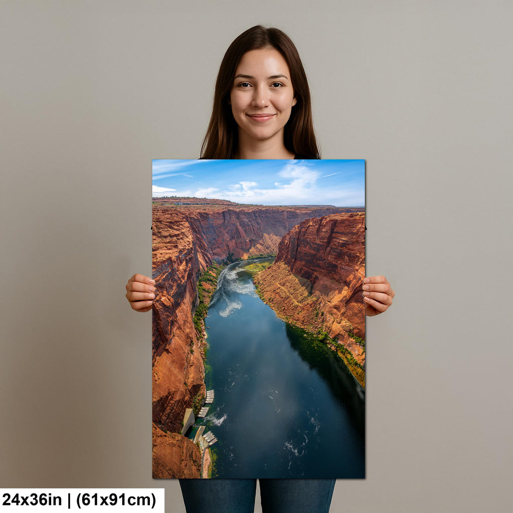 Colorado River Through Glen Canyon Cliffs Page Arizona Photography Print, Southwest Wall Art