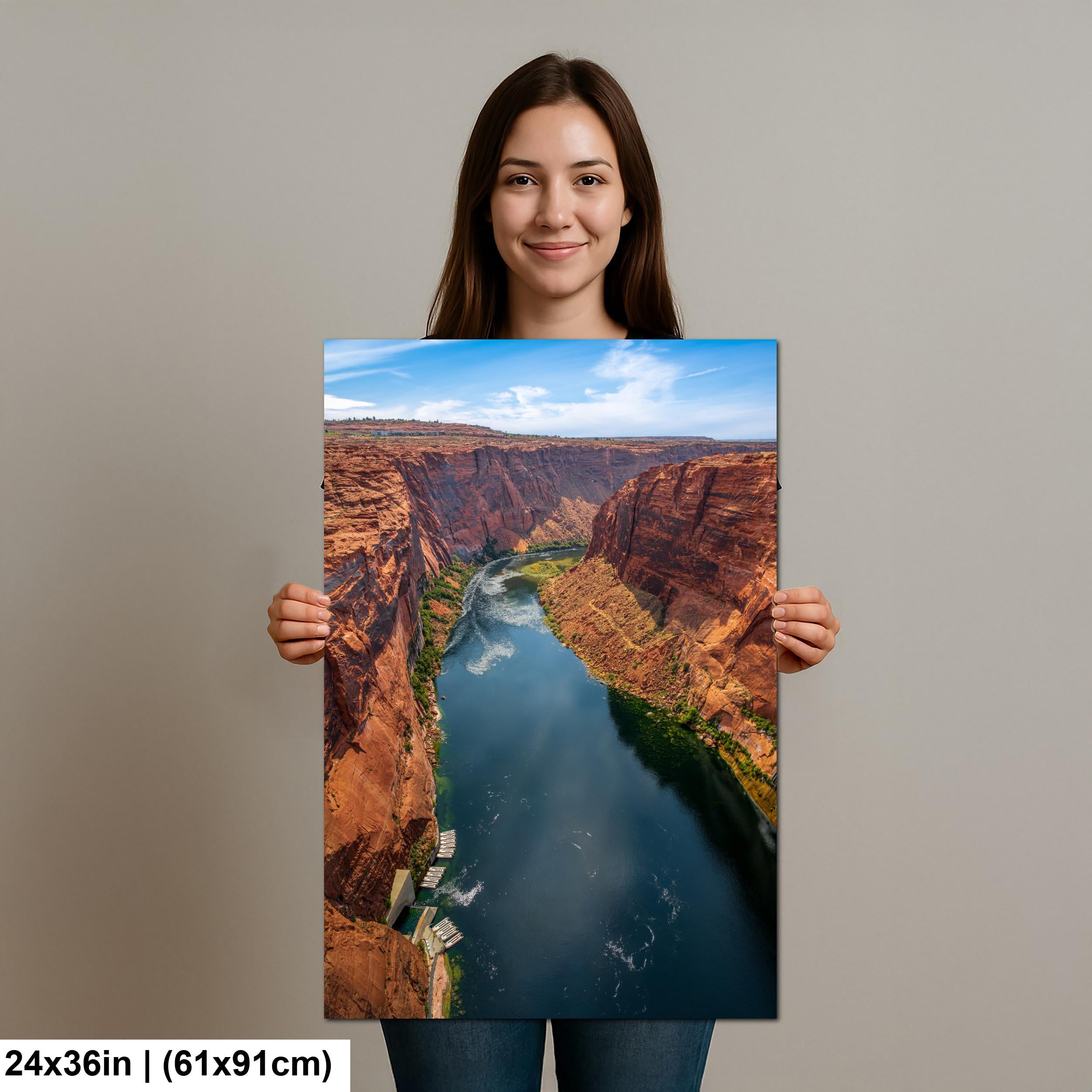 Colorado River Through Glen Canyon Cliffs Page Arizona Photography Print, Southwest Wall Art