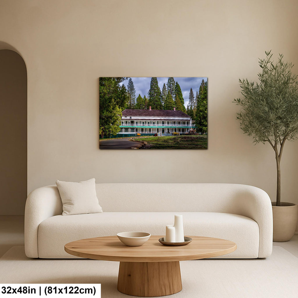 Big Trees Lodge Yosemite Photography Print, Historic Victorian Hotel, Sierra Nevada California Wall Art Decor