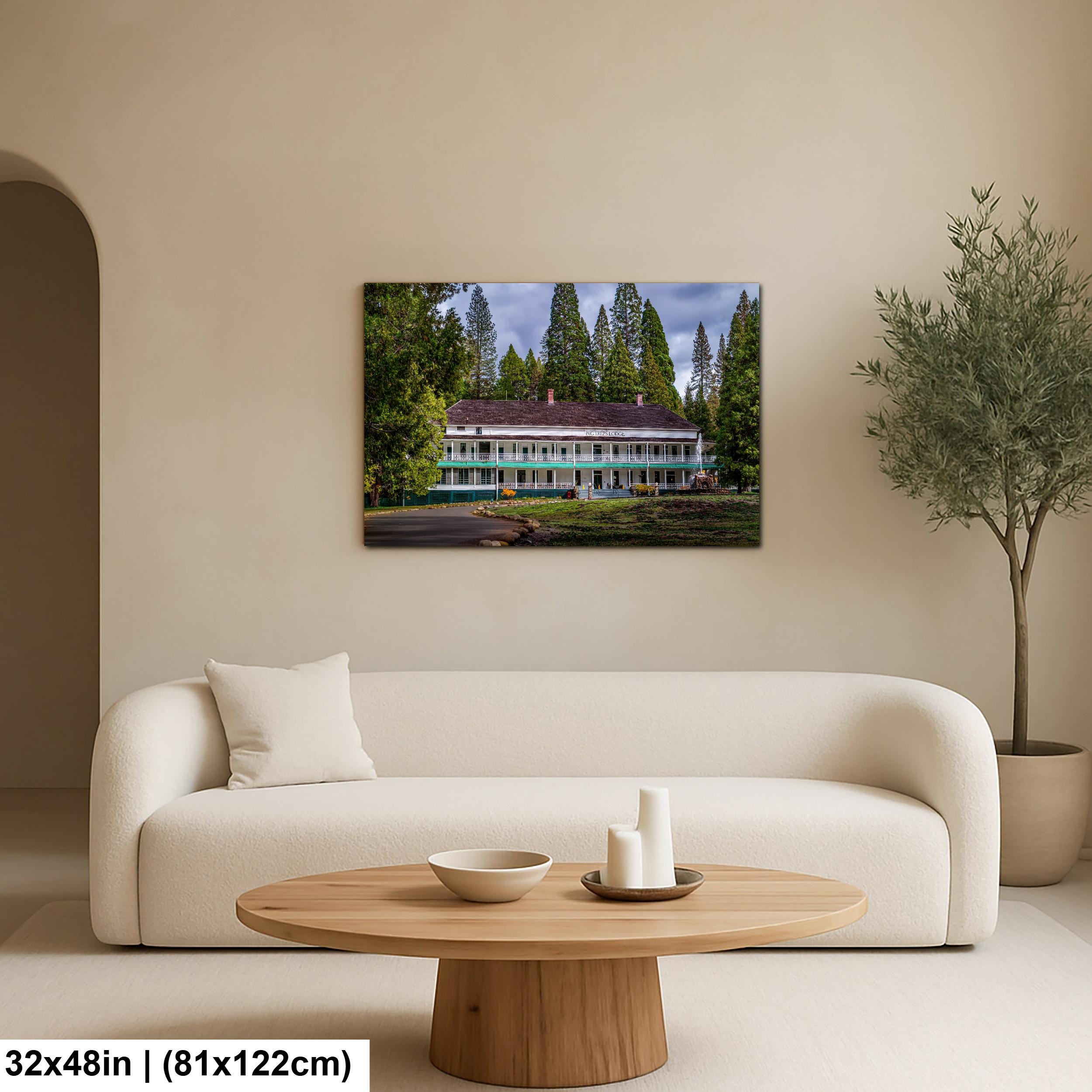 Big Trees Lodge Yosemite Photography Print, Historic Victorian Hotel, Sierra Nevada California Wall Art Decor