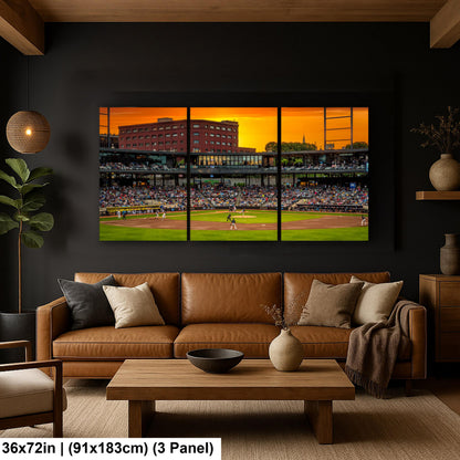Golden Hour Baseball at CHS Field St. Paul Minnesota Photography Print, Sunset Stadium Wall Art, Sports Decor