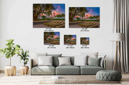 Harbour Town Wall Art – Hilton Head Canvas Print With Nautical Lighthouse Museum Decor