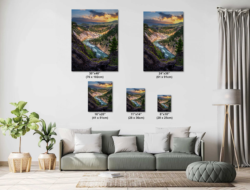 Sculpted by Time: Calcite Springs Overlook Northeastern Yellowstone National Park Wall Art Metal Acrylic Print Wyoming Photography