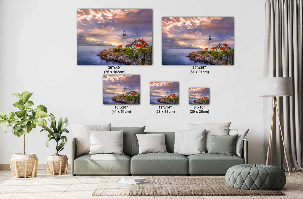 Portland Head Light Print: Maine Lighthouse Nautical Wall Art