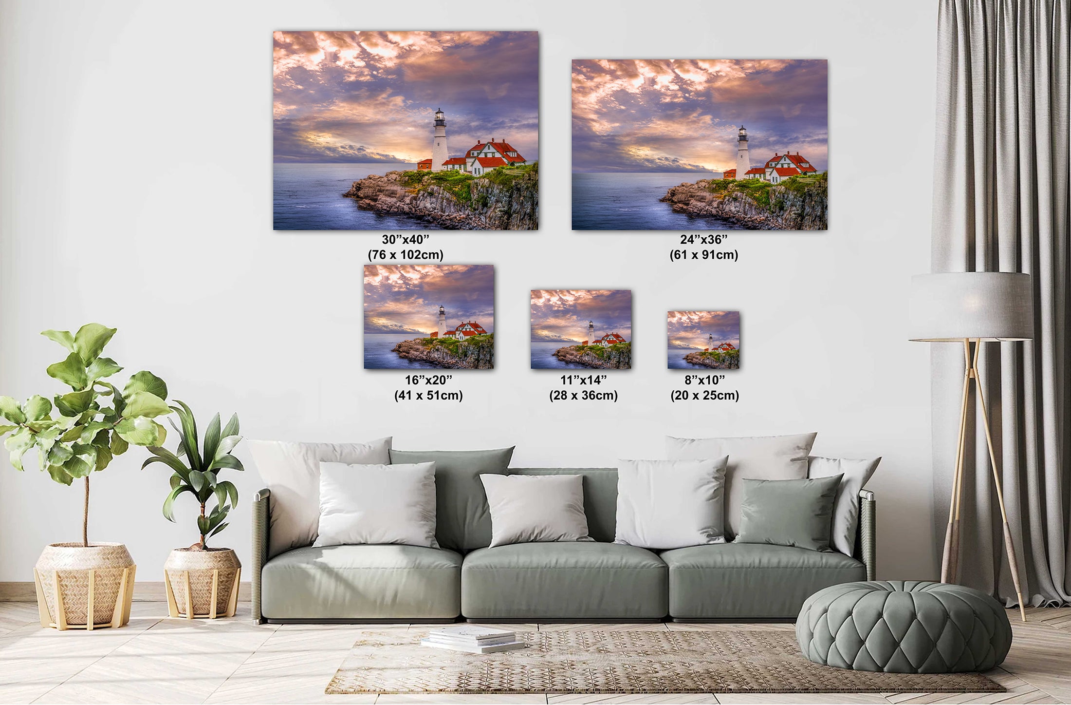 Portland Head Light Print: Maine Lighthouse Nautical Wall Art
