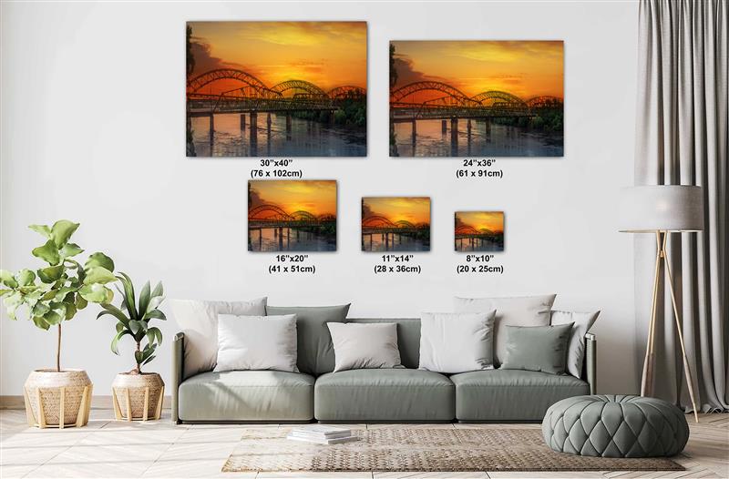 Buck O'Neil Bridge: Kansas City Sunset Photography Wall Art
