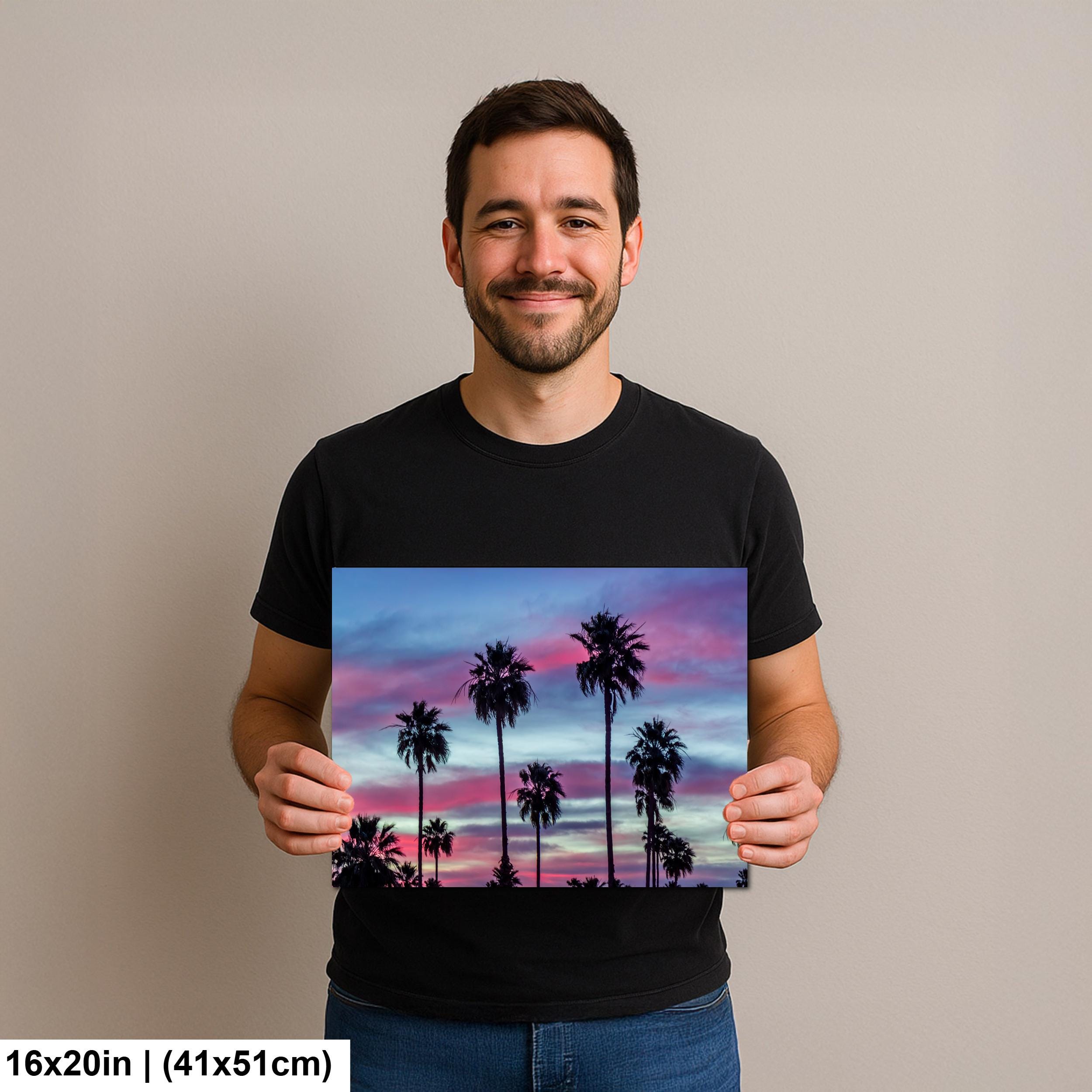 Palm Trees at Sunset, Apache Junction Arizona Photography Wall Art
