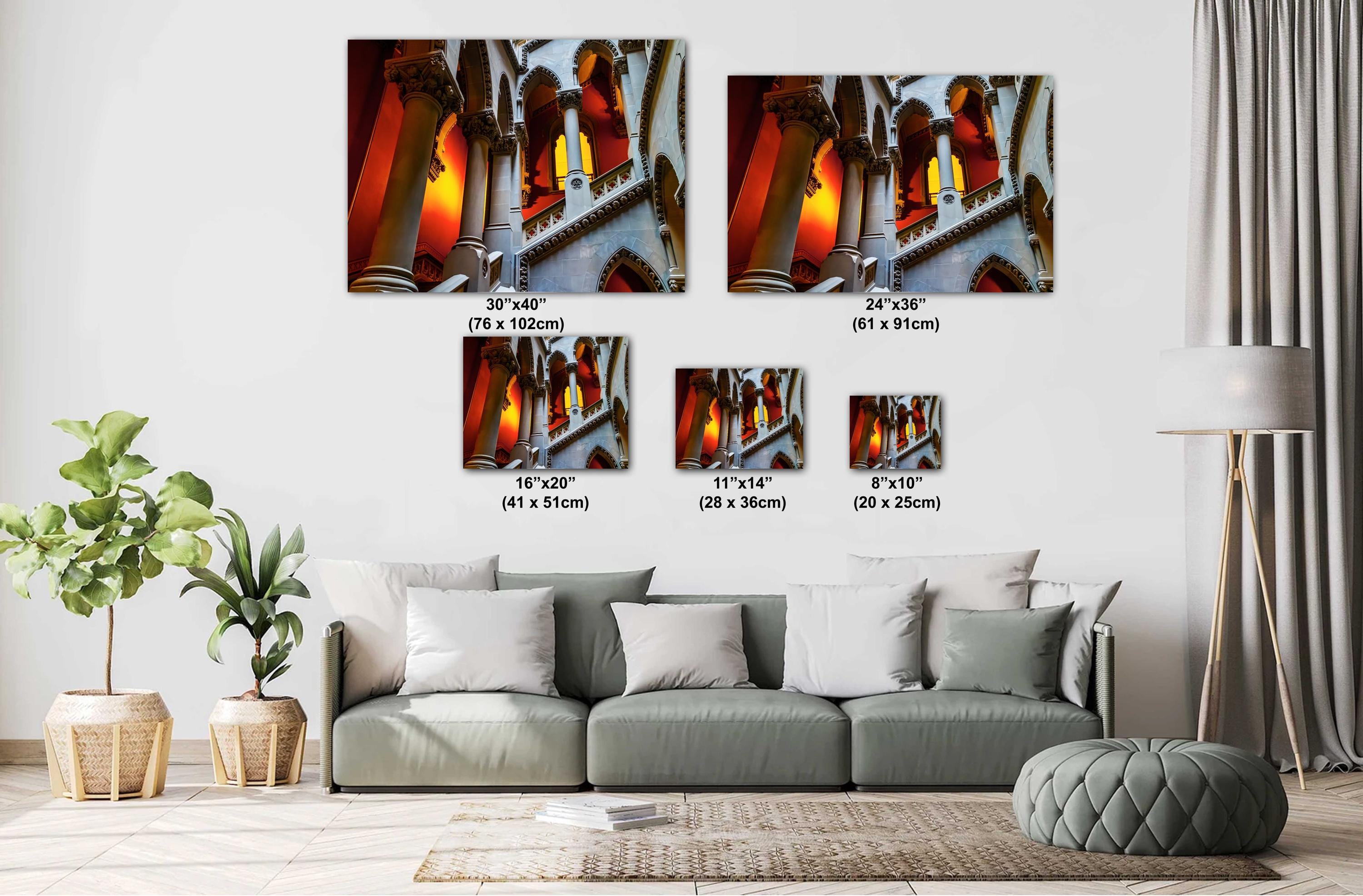 Albany Capitol Stairs Print: New York State Historic Architecture