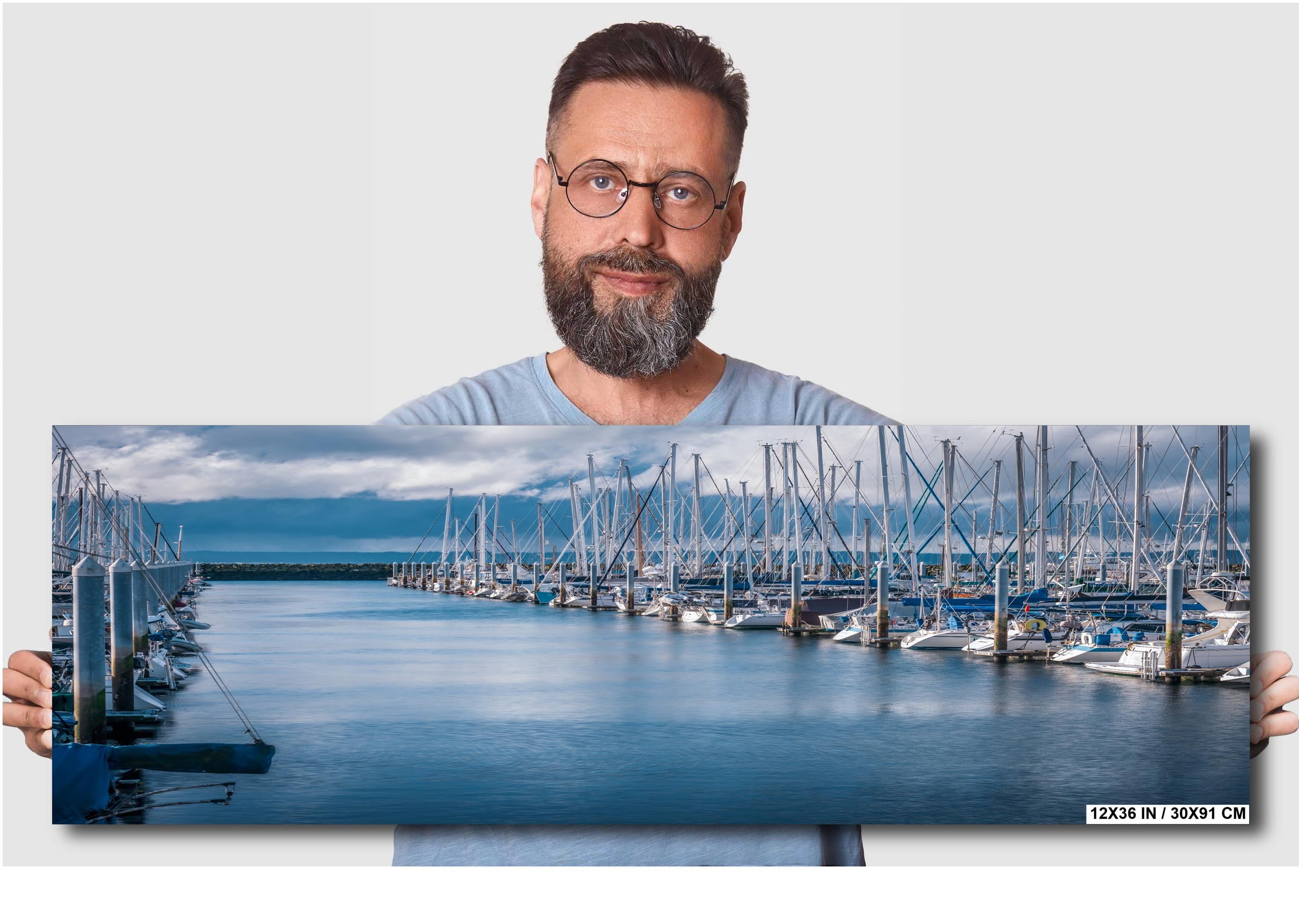 Seattle Nautical Print: Shilshole Bay Marina, Puget Sound Photography
