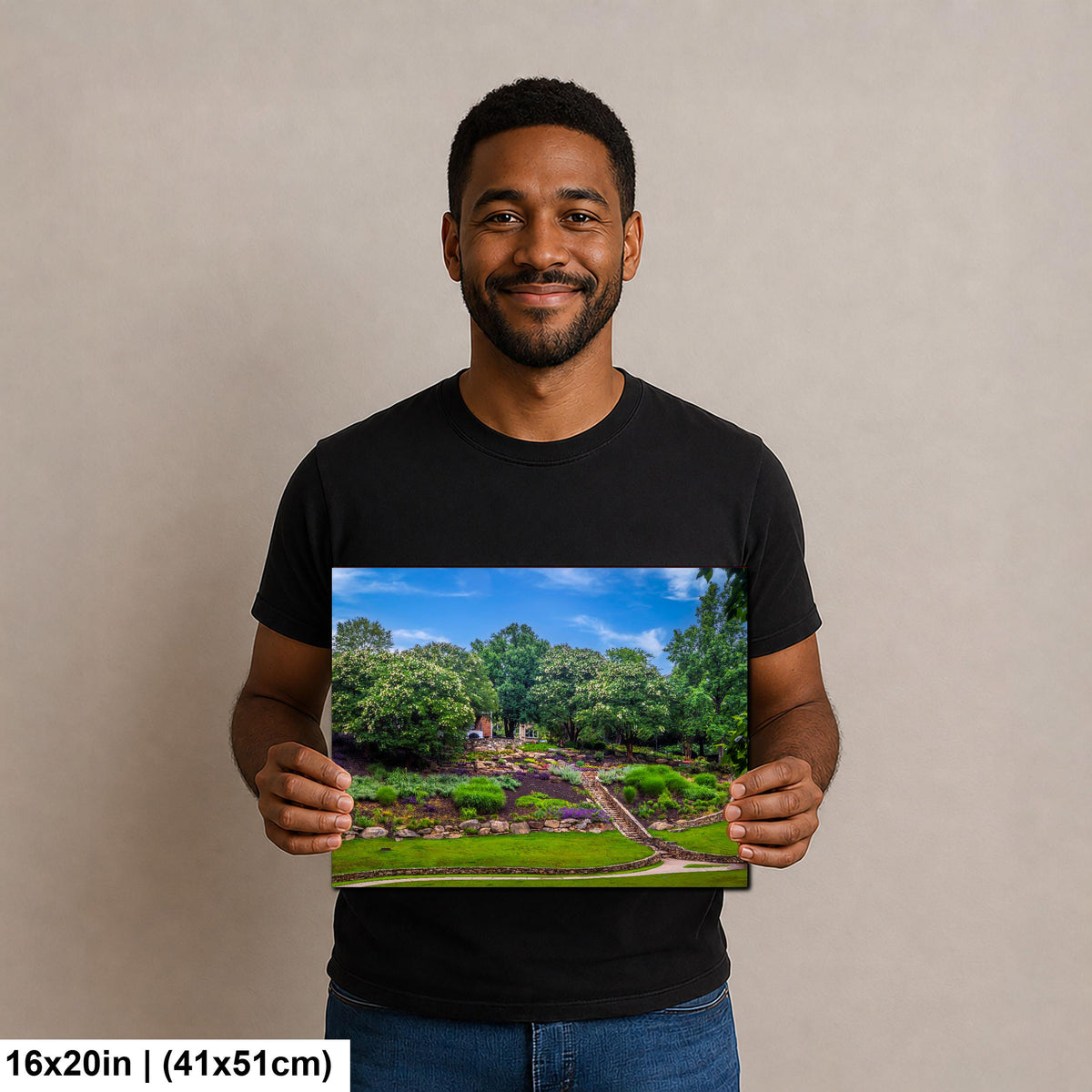Terraced Gardens: Falls Park Greenville SC Landscape Photography Wall Art