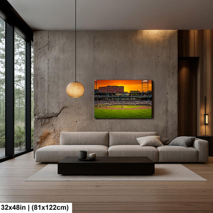 Golden Hour Baseball at CHS Field St. Paul Minnesota Photography Print, Sunset Stadium Wall Art, Sports Decor