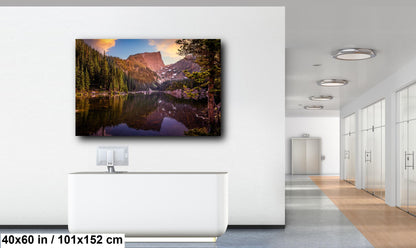 Peak Reflections on Dream Lake: Rocky Mountain National Park Colorado Print Wall Art Photography Aluminum/Acrylic/Metal/Canvas Travel Gift