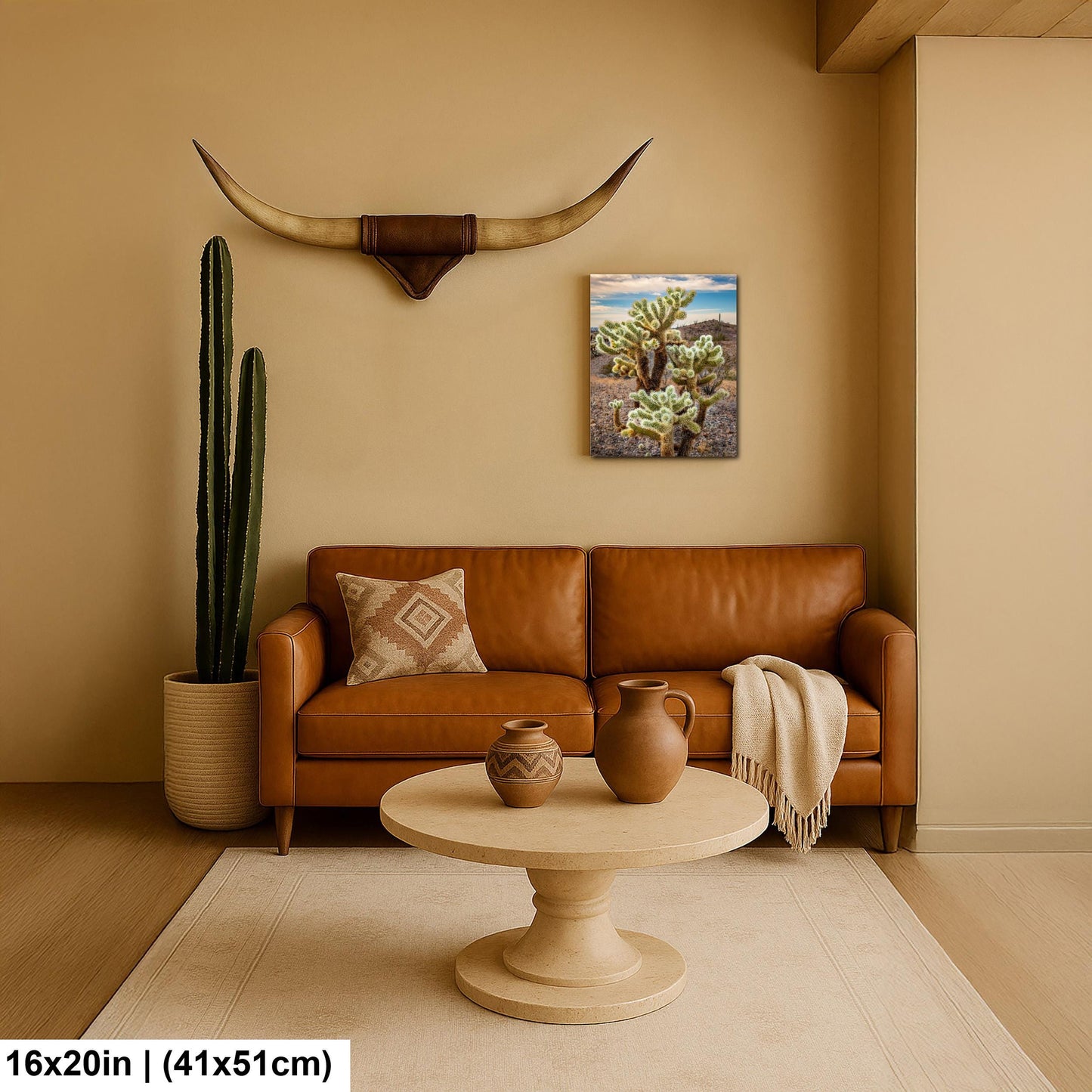 Teddy Bear Cholla Cactus Sonoran Desert Arizona Photography Print, Southwest Desert Wall Art