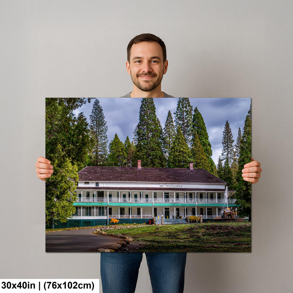 Big Trees Lodge Yosemite Photography Print, Historic Victorian Hotel, Sierra Nevada California Wall Art Decor