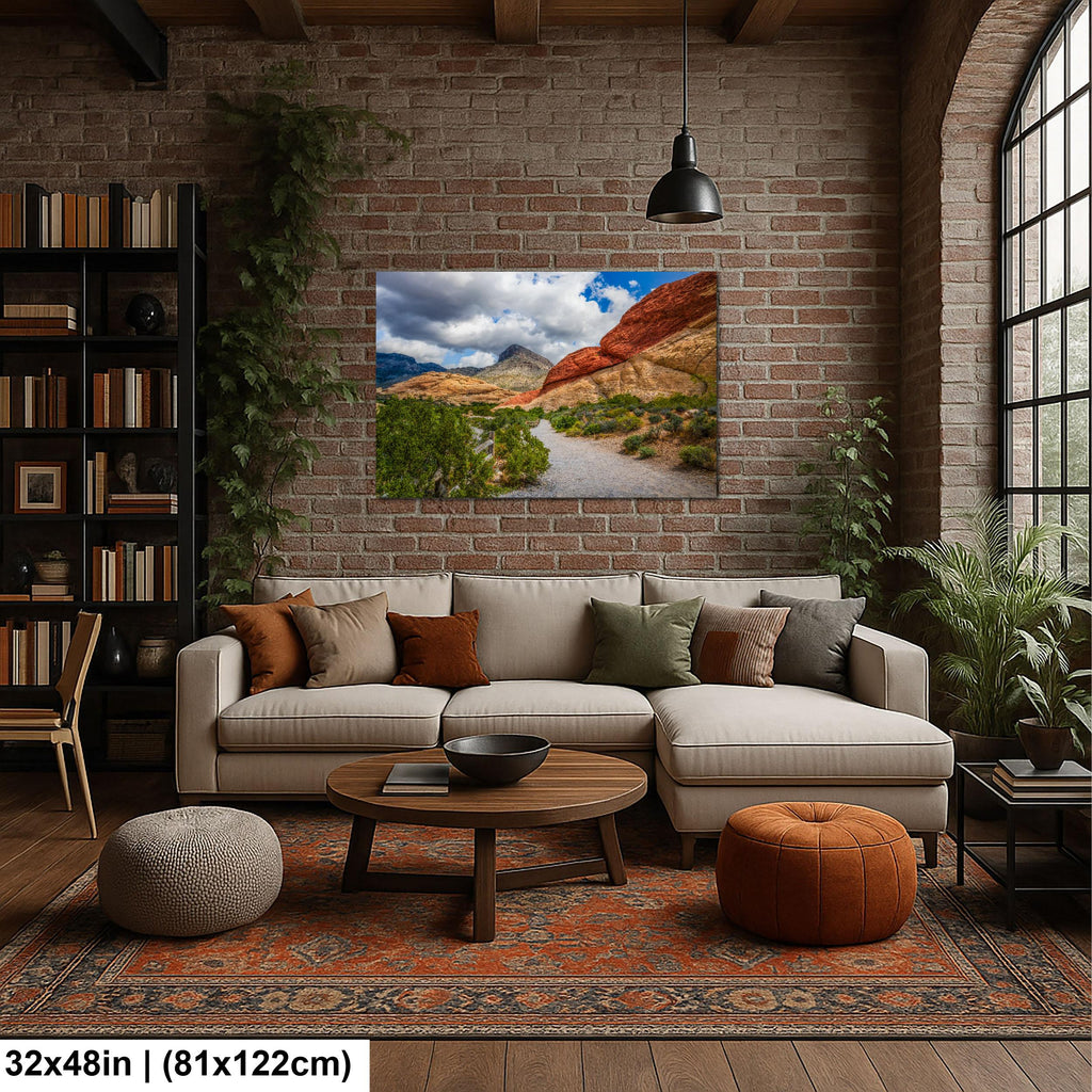 Painted Sandstone: Red Rock Canyon Las Vegas Nevada Photography Wall Art