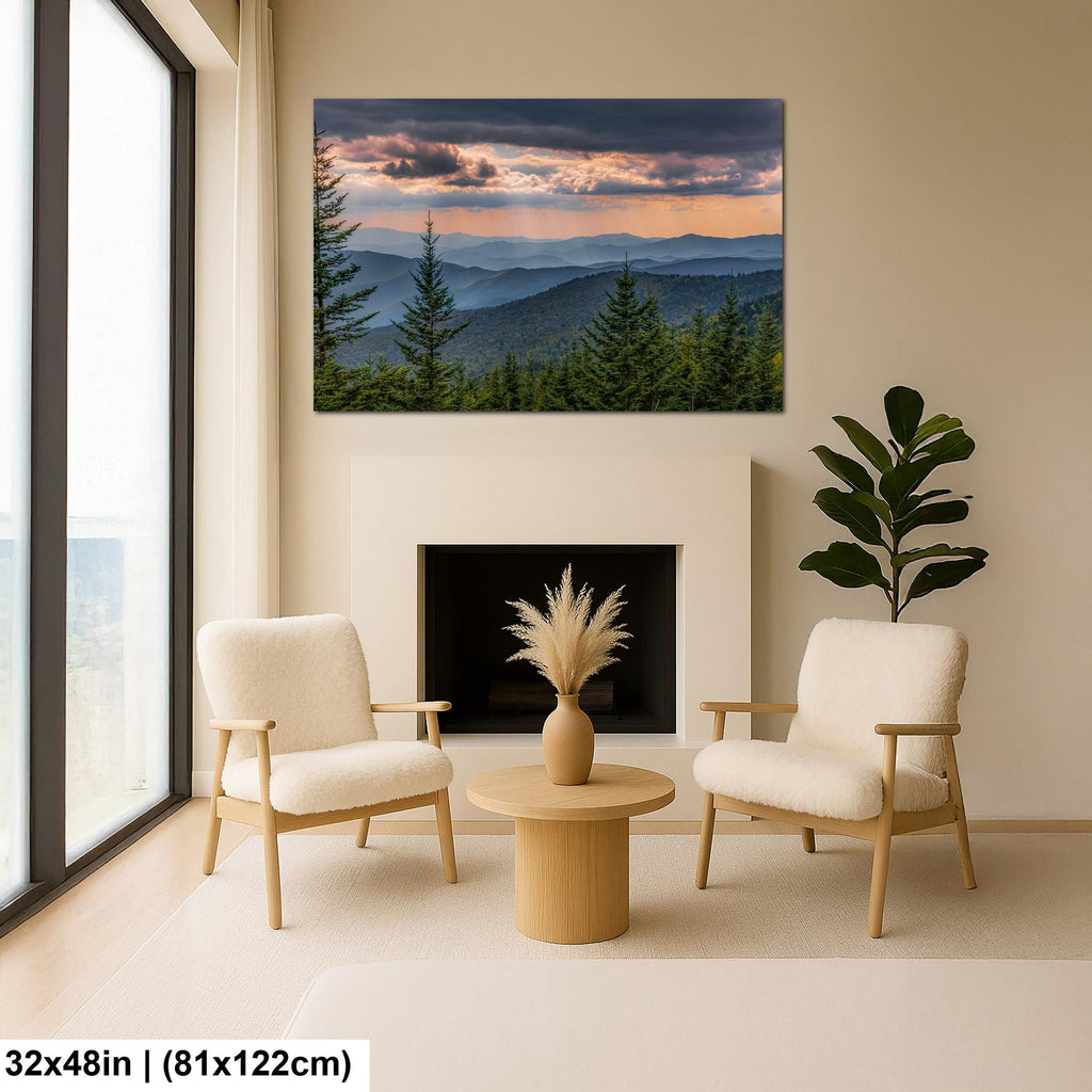 Ridge After Ridge: Great Smoky Mountains Tennessee Landscape Photo Wall Art