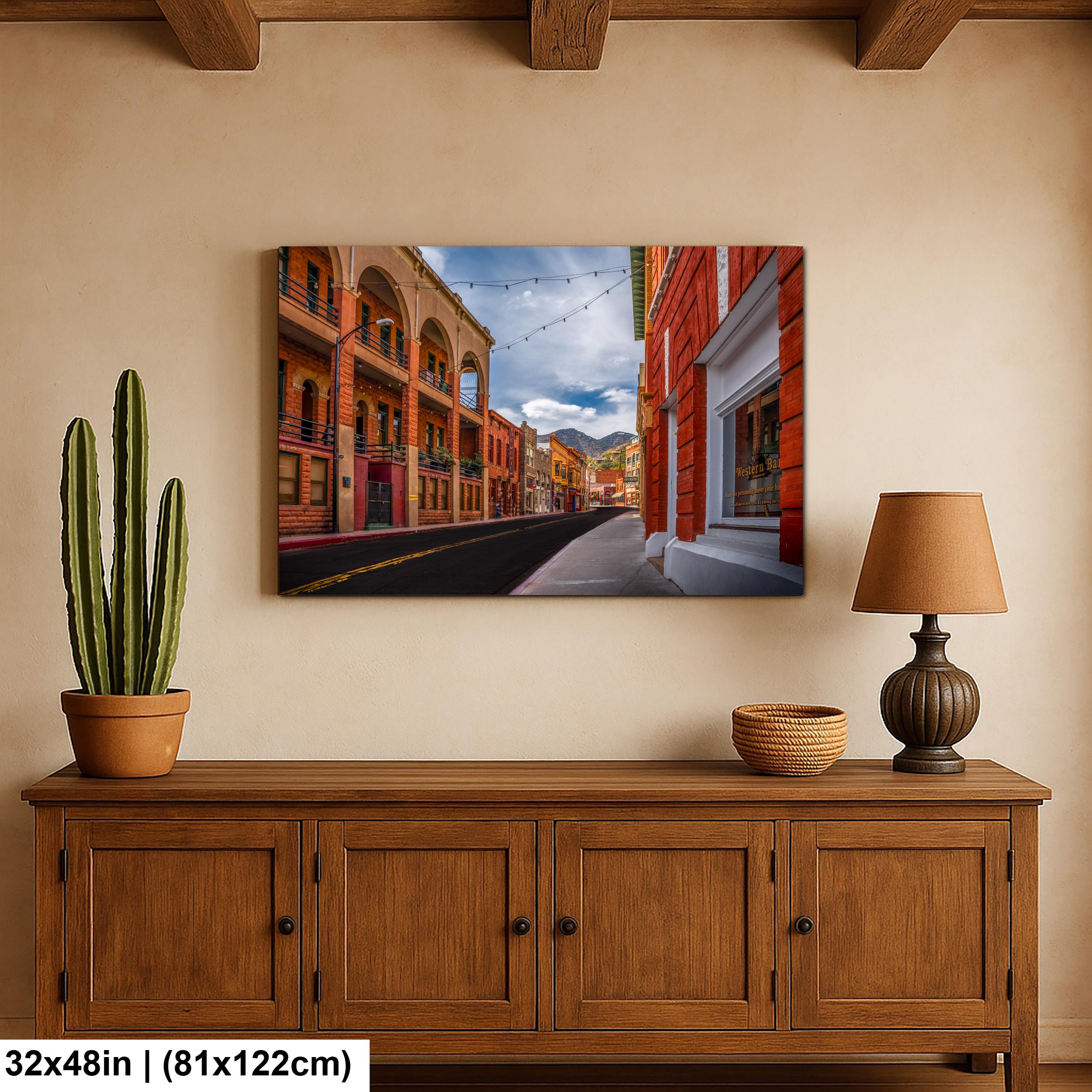 Bisbee Arizona Historic Streetscape, Colorful Downtown Architecture Wall Art Photography