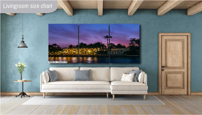 Miami Waterfront Mansion at Sunset: Biscayne Bay Florida Print Wall Art Beach Photography Aluminum/Acrylic/Metal/Canvas Hanging Decor