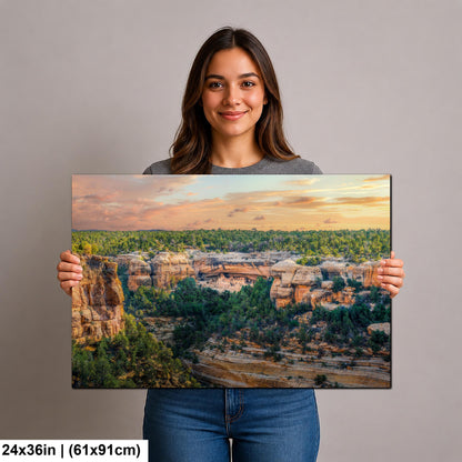 Spruce Tree House at Sunset, Mesa Verde National Park Colorado Photography Print