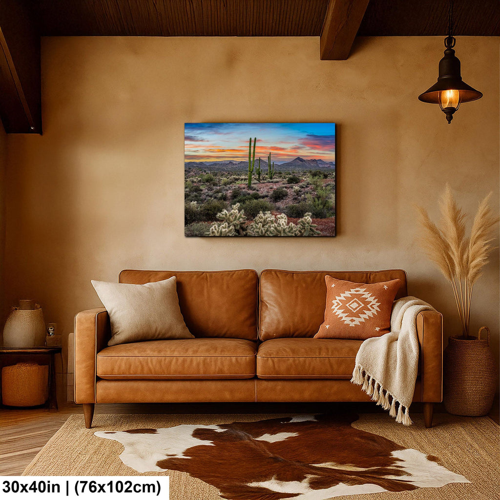 Sonoran Desert Sunset, Lost Dutchman State Park Arizona Southwest Photography Wall Art