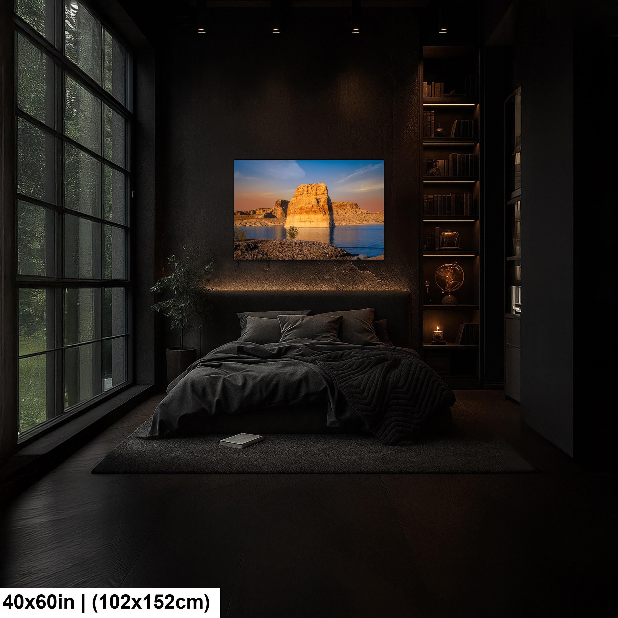 Lone Rock at Lake Powell Page Arizona Desert Landscape Photography Print
