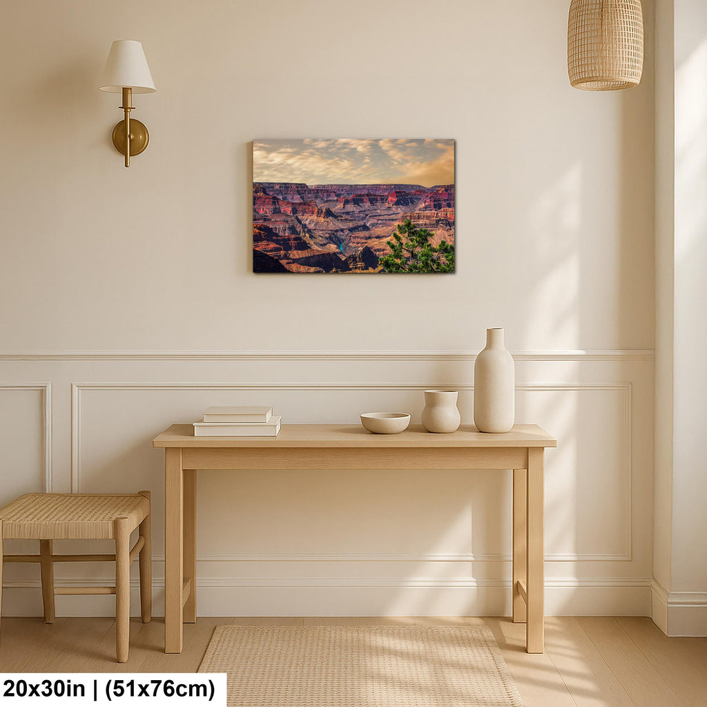 Grand Canyon Panoramic View, Colorado River Arizona Canyon Wall Art, Southwestern Landscape Photography Print