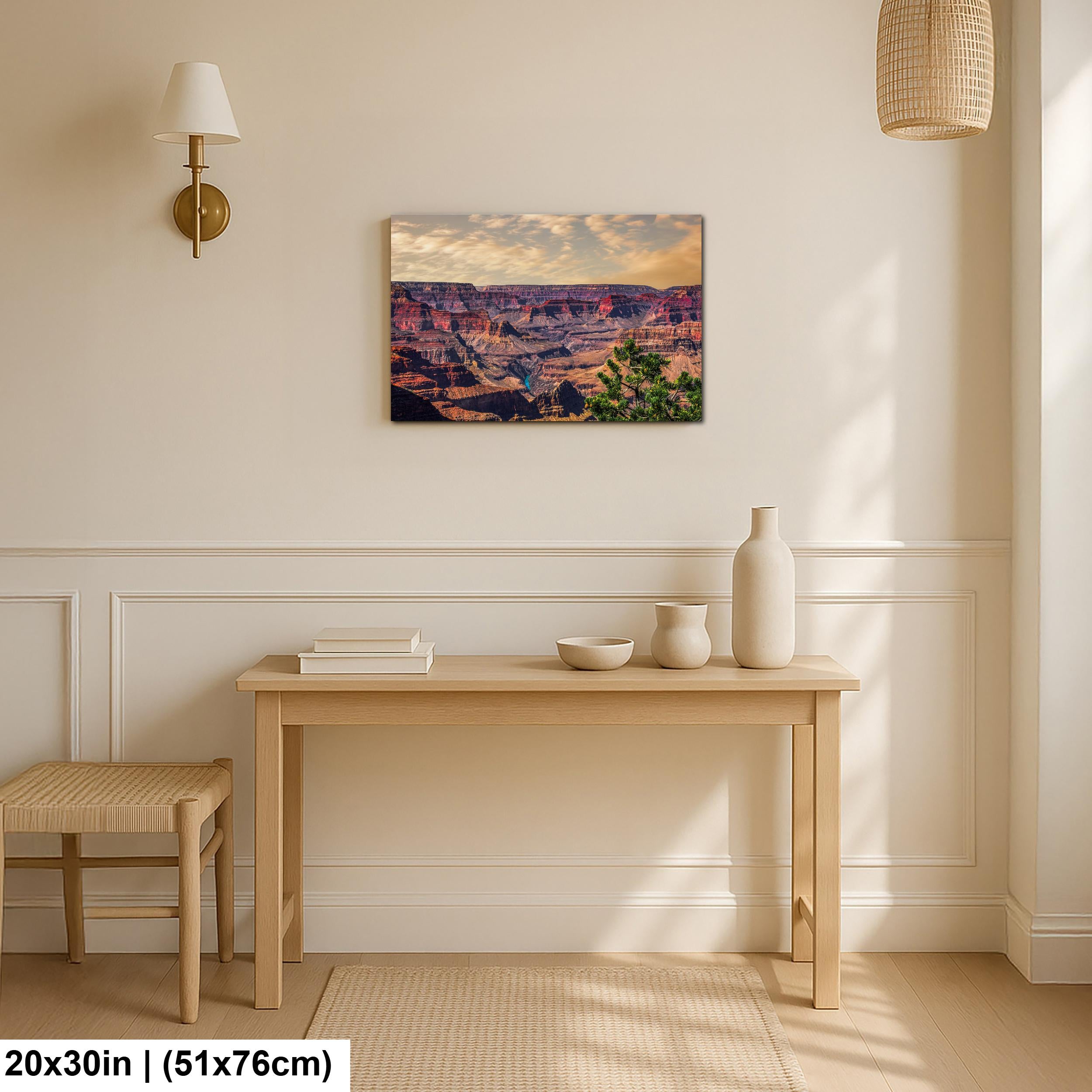 Grand Canyon Panoramic View, Colorado River Arizona Canyon Wall Art, Southwestern Landscape Photography Print