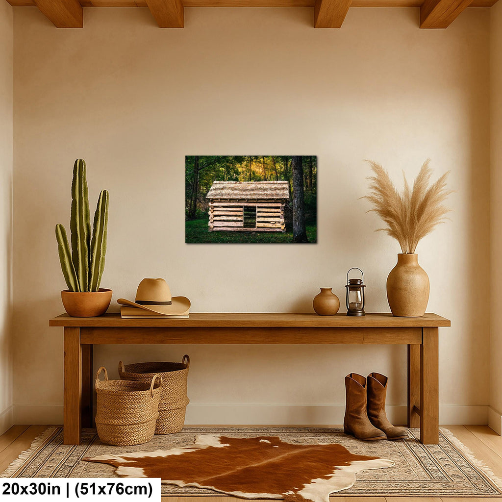 Woodland Homestead: Log Cabin Great Smoky Mountains National Park Wall Art