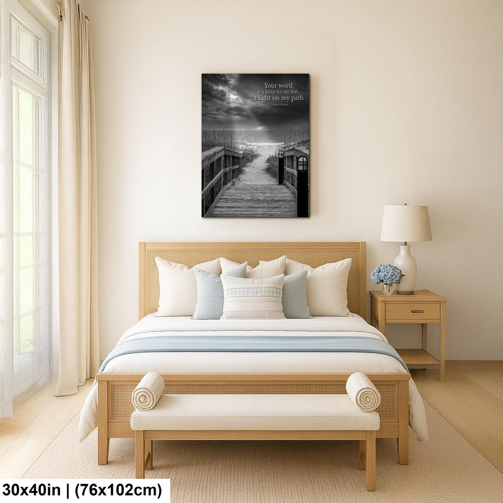 Psalm 119:105 Wall Art - Florida Coastal Photography | Beach Path Faith Decor