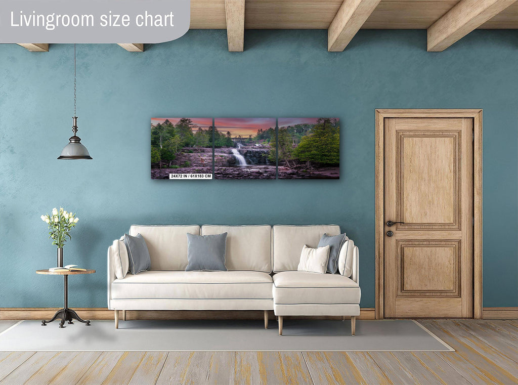 Gooseberry Falls Sunset: Minnesota State Park Waterfall Photography Wall Art