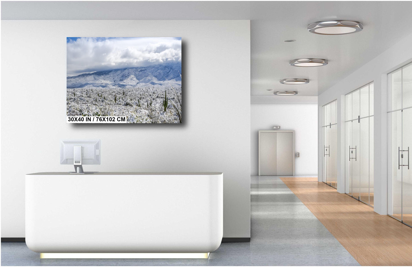 Saguaro National Park Print – Winter Saguaro Desert Wall Art With Snow
