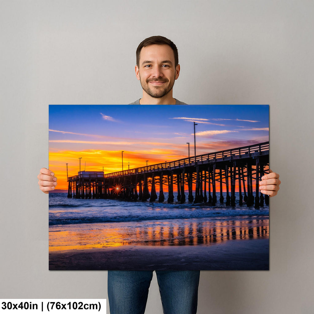 Shoreline Pier: Newport Beach California Ocean Sunset Photography Wall Art