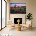 Sonoran Desert Sunset with Saguaros - Catalina State Park Tucson Arizona Photography Print