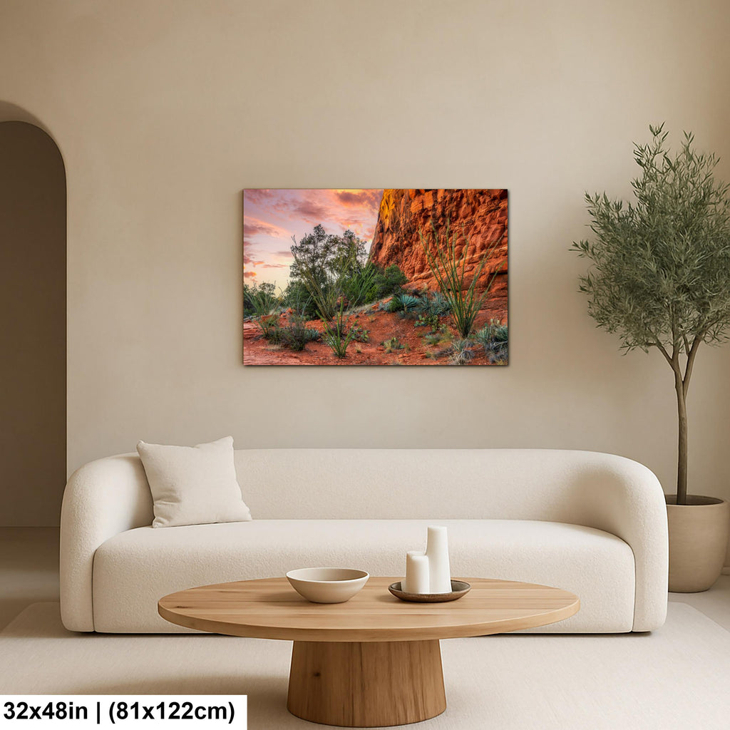 Red Rock Sunset Near Jerome Arizona Photography Print, Desert Landscape Wall Art, Southwestern Decor, Sedona Area Nature