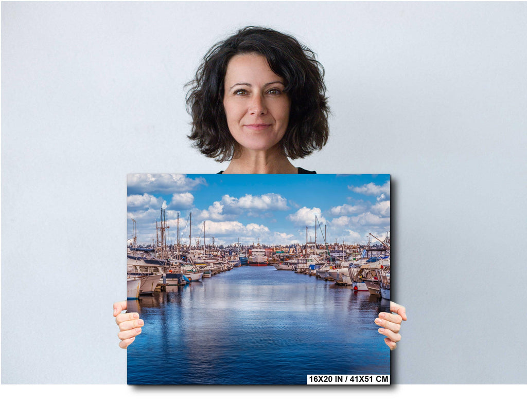 Seattle Fishermen's Terminal Art: Nautical Marina Print Wall Decor