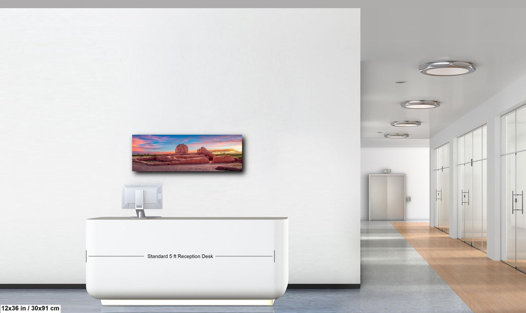 Casa Grande Ruins National Monument at Sunset, Coolidge Arizona, Photography Print Wall Art