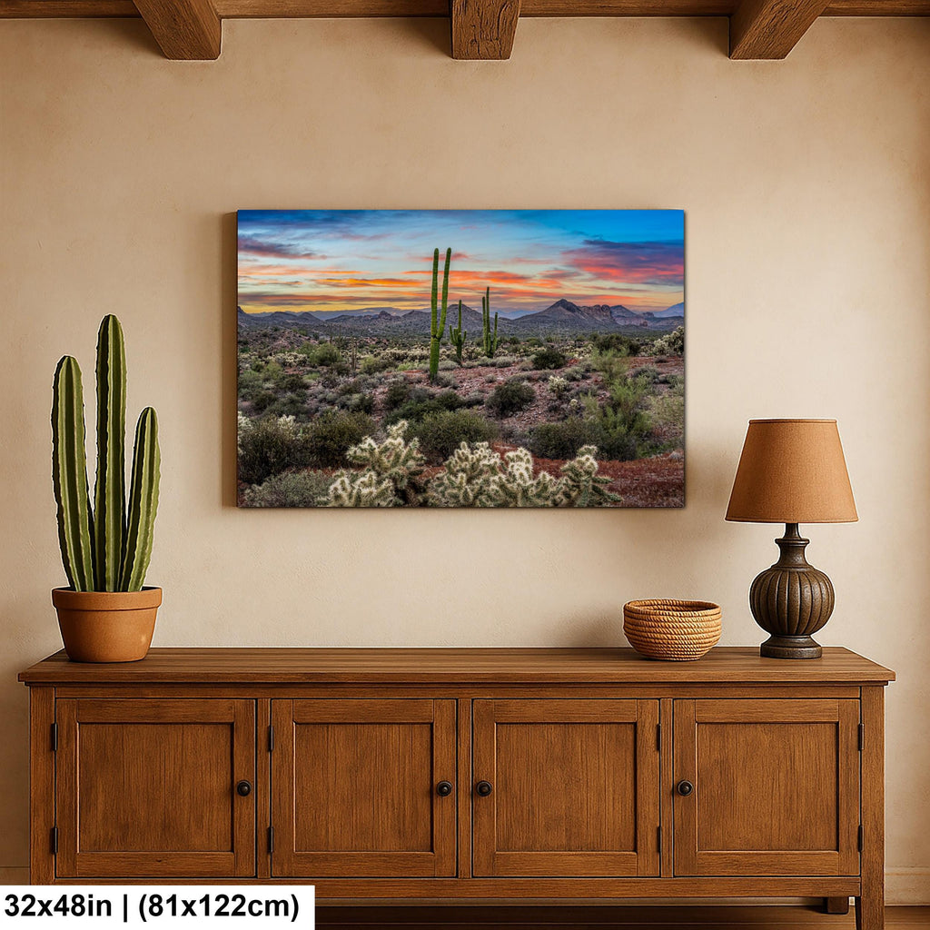 Sonoran Desert Sunset, Lost Dutchman State Park Arizona Southwest Photography Wall Art