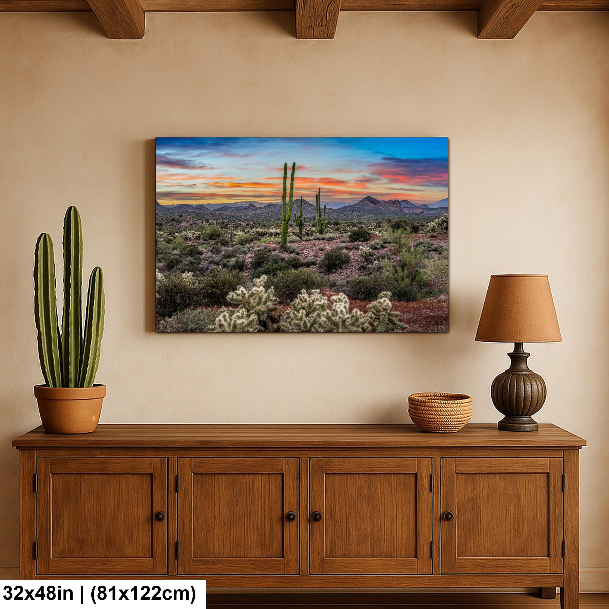 Sonoran Desert Sunset, Lost Dutchman State Park Arizona Southwest Photography Wall Art