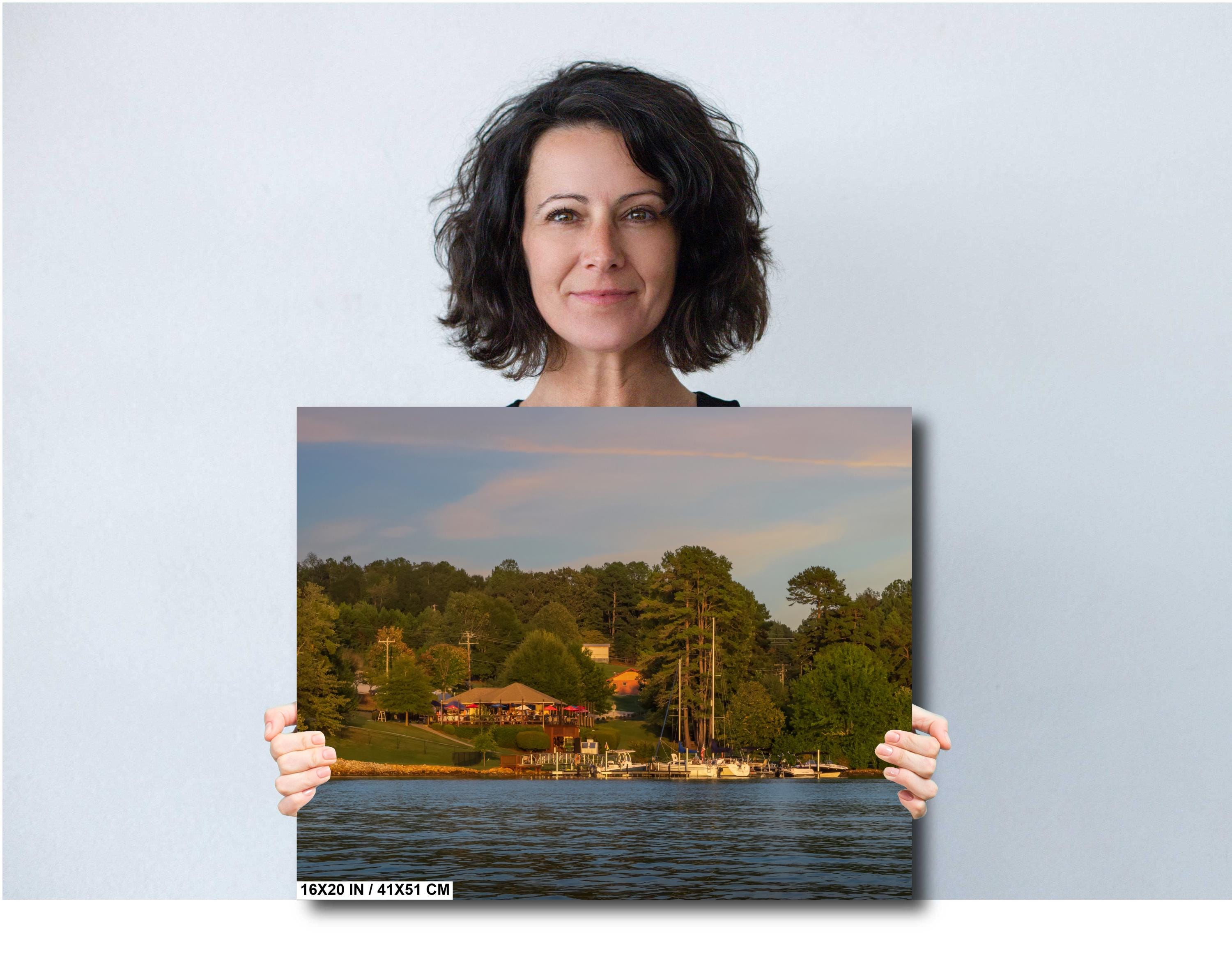 Cabana Lake Keowee at Sunset Dock and Dine South Carolina Print Wall Art Photography Aluminum/Acrylic/Metal/Canvas Nature Water Photography