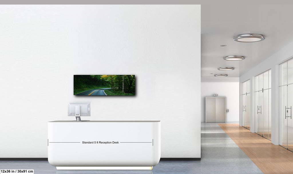 Forest Bend: Great Smoky Mountains National Park Road Photography Wall Art