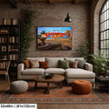 Tucson Mural - Cultural Heritage Mural With Fountain, Photography Print Wall Art