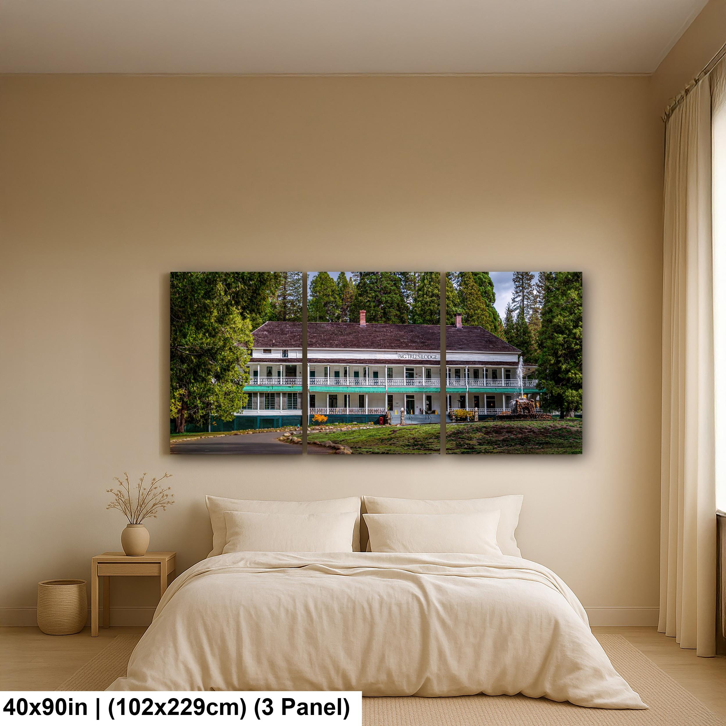 Big Trees Lodge Yosemite Photography Print, Historic Victorian Hotel, Sierra Nevada California Wall Art Decor