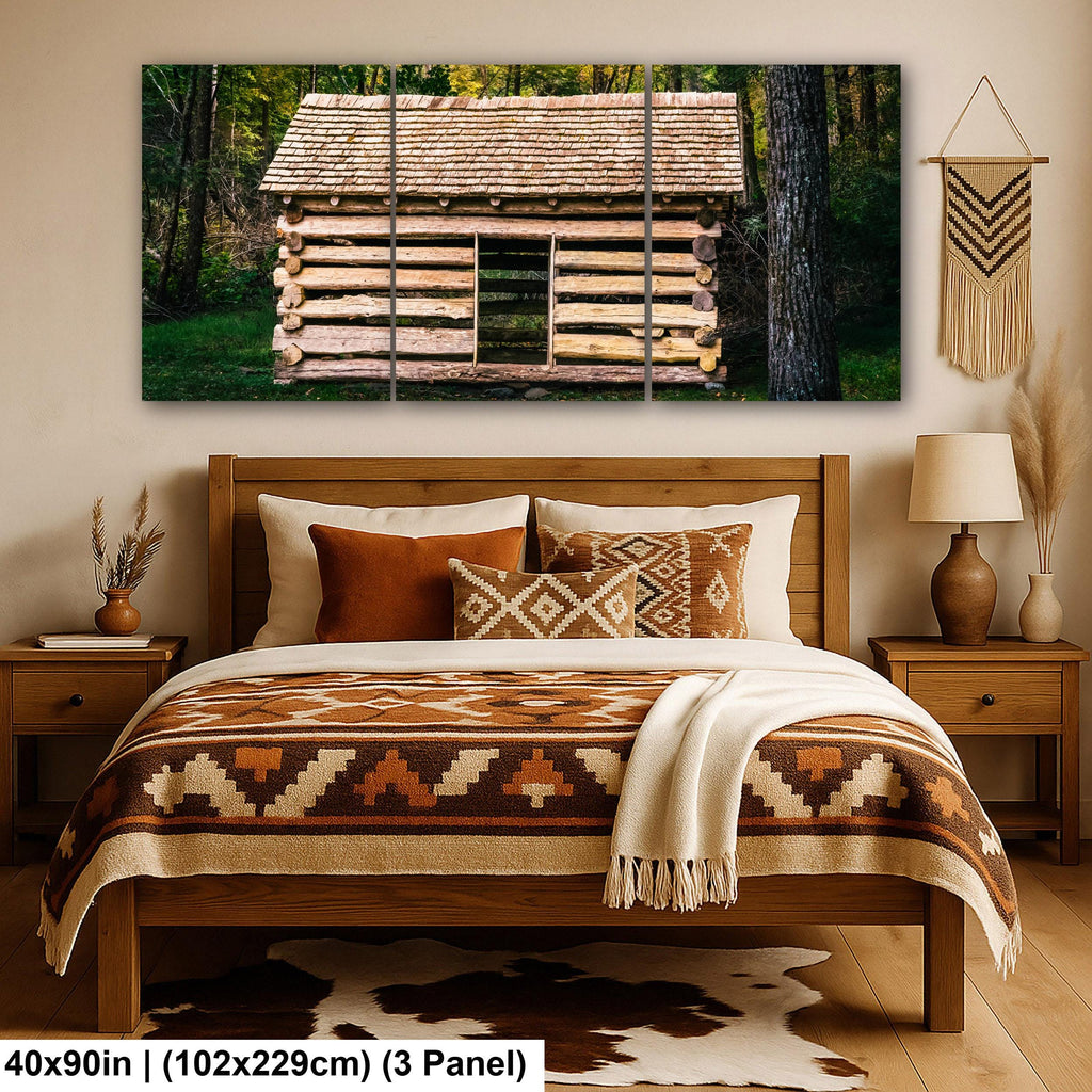 Woodland Homestead: Log Cabin Great Smoky Mountains National Park Wall Art