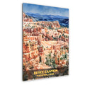 Bryce Canyon National Park Poster: Watercolor Style Hoodoos, Utah Landscape, Retro Wall Art