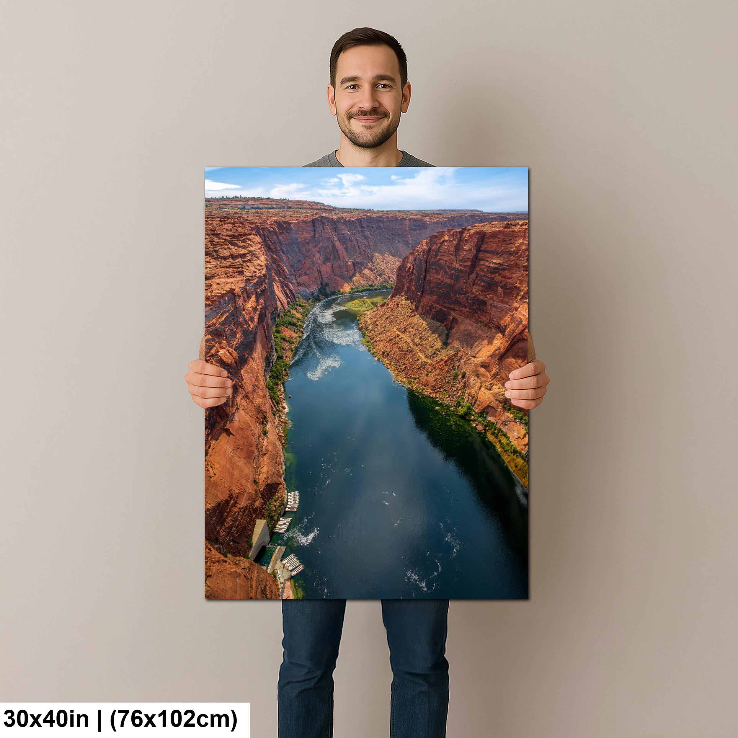 Colorado River Through Glen Canyon Cliffs Page Arizona Photography Print, Southwest Wall Art