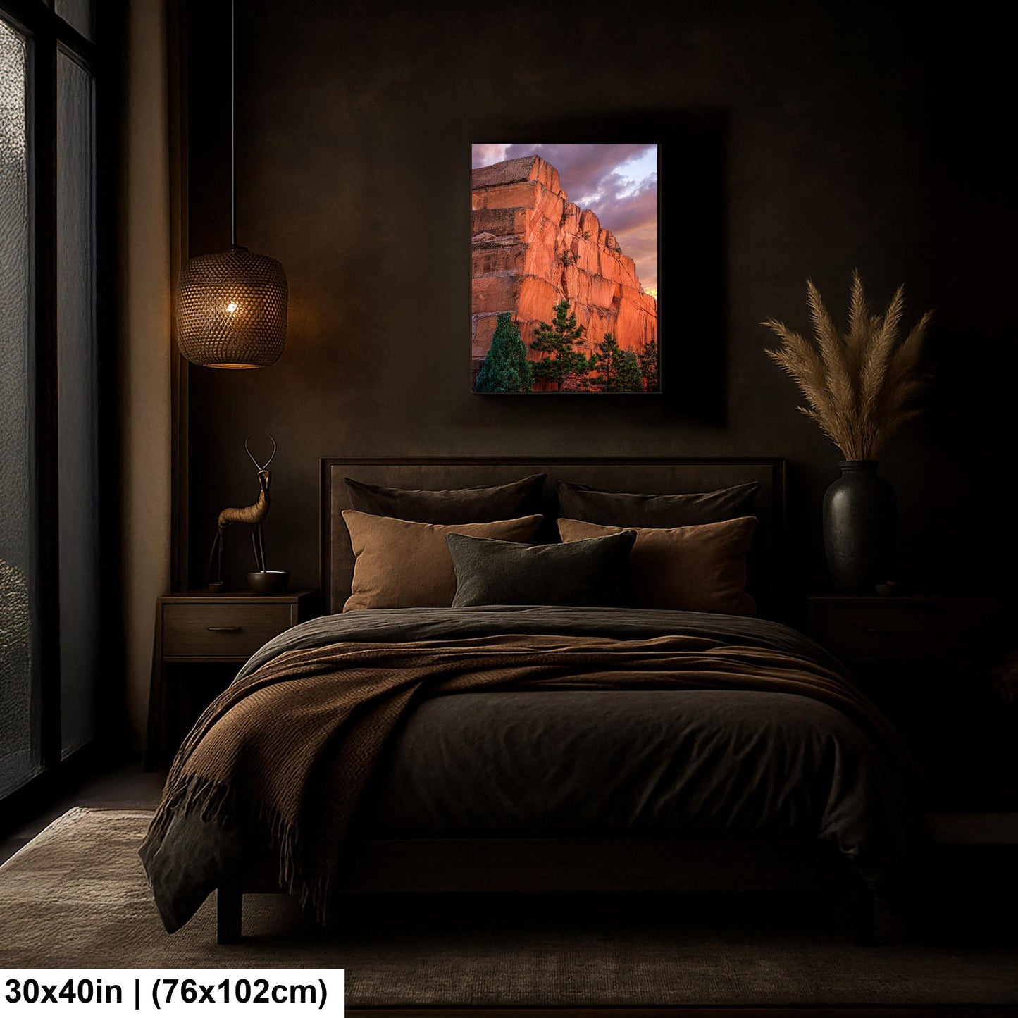 Red Sandstone Cliffs Photography Print, Red Rock Canyon Open Space Colorado Springs, Dramatic Sunset Wall Art