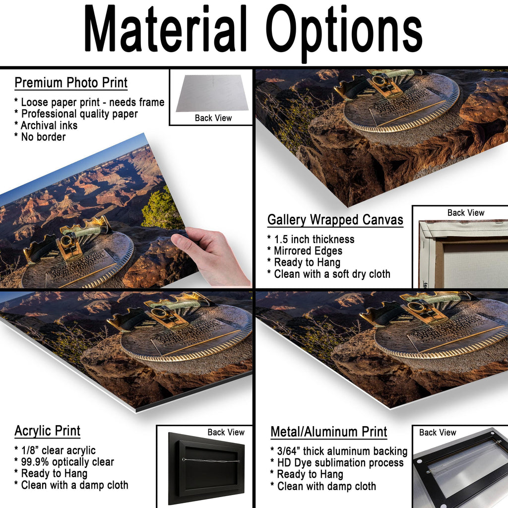 Grand Canyon Scenic Locator Print – National Park Arizona Photography Wall Art